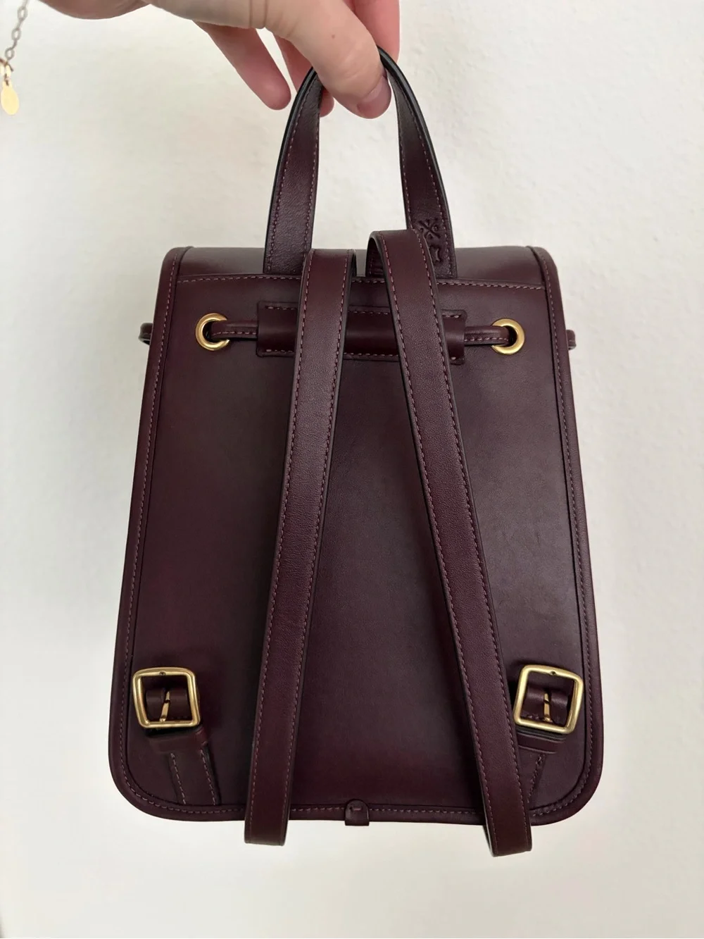 COACH Mini Backpack in Black Currant with Gold Hardware